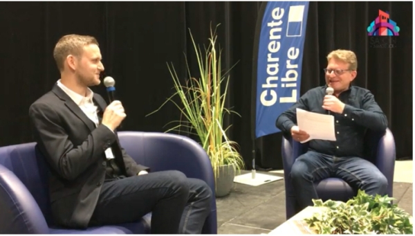 Interview de Matthieu Cheval, responsable du centre franchisé Déclic Immo 16 au salon de l'immobilier 2023 Interview de Matthieu Cheval, responsable du centre franchisé Déclic Immo 16 au salon de l'immobilier 2023