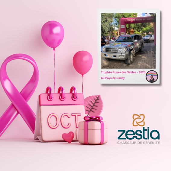 Franchise Zestia Soutient octobre Rose et le Trophée de la Rose des Sables
