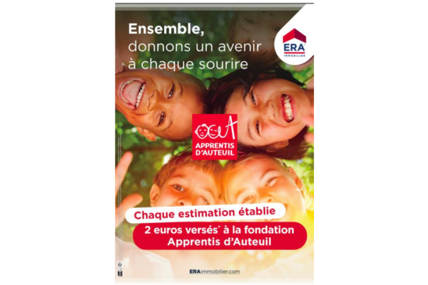 Franchise ERA Immobilier lance un partenariat national avec la Fondation Apprentis d’Auteuil