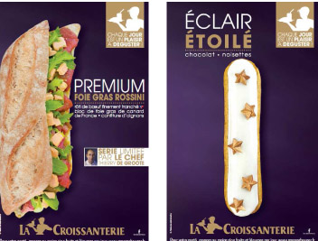 Pour les fêtes chez La Croissanterie : sandwich Premium Foie gras Rossini et éclairs étoilés… sur un air d’opéra ! 