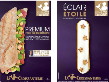 Pour les fêtes chez La Croissanterie : sandwich Premium Foie gras Rossini et éclairs étoilés… sur un air d’opéra !