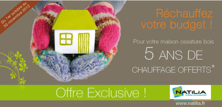 Opération : NATILIA offre 5 années de chauffage à ses clients !