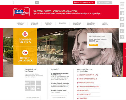 Site internet franchise PANO Boutique