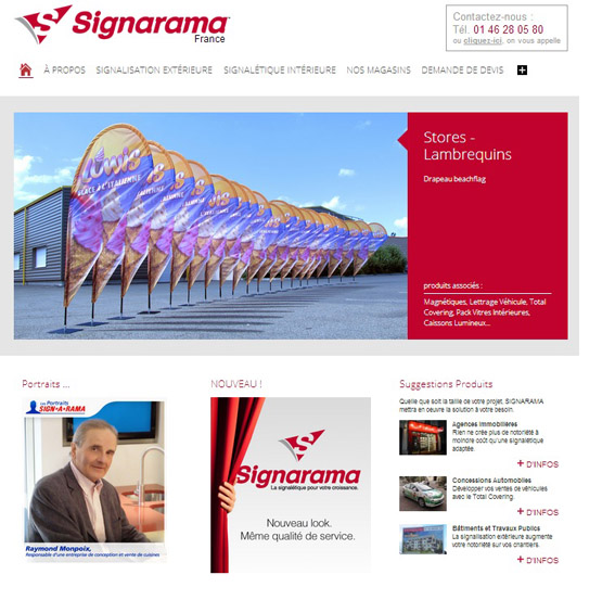Site internet de la franchise Signarama