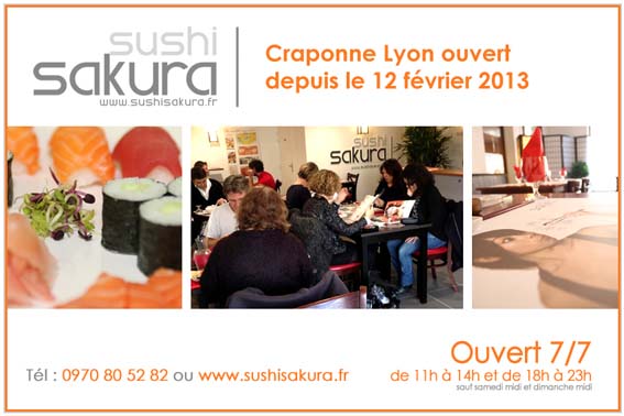 Franchise Sushi Sakura ouvre à Craponne Lyon