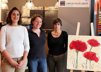 De gauche à droite : Emilie, Céline et Patricia