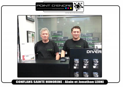 Alain et Jonathan LEONI franchisés Point d'Encre Conflans Sainte Honorine