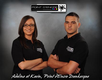 Adeline Blanche et Kevin Moreews franchisés Point d'Encre Dunkerque Adeline Blanche et Kevin Moreews franchisés Point d'Encre Dunkerque