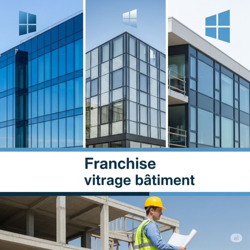 La franchise vitrage bâtiment
